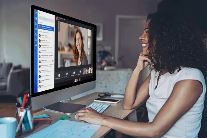 Travail hybride : softphonie et visioconférence Rainbow4all sur PC et mobile